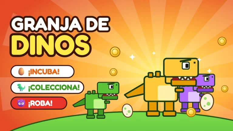 Granja de Dinos, portada en español: ¡Incuba, Colecciona, Roba!